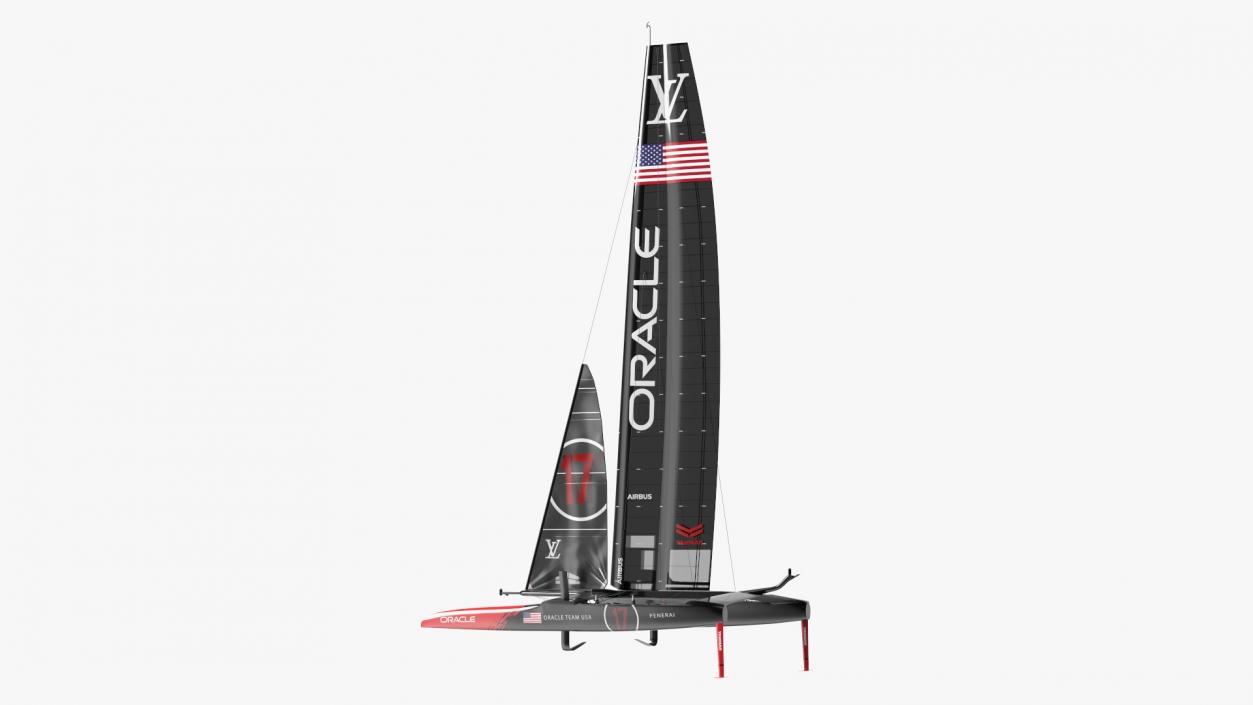 Americas Cup Race Yacht Oracle Team USA 3D model