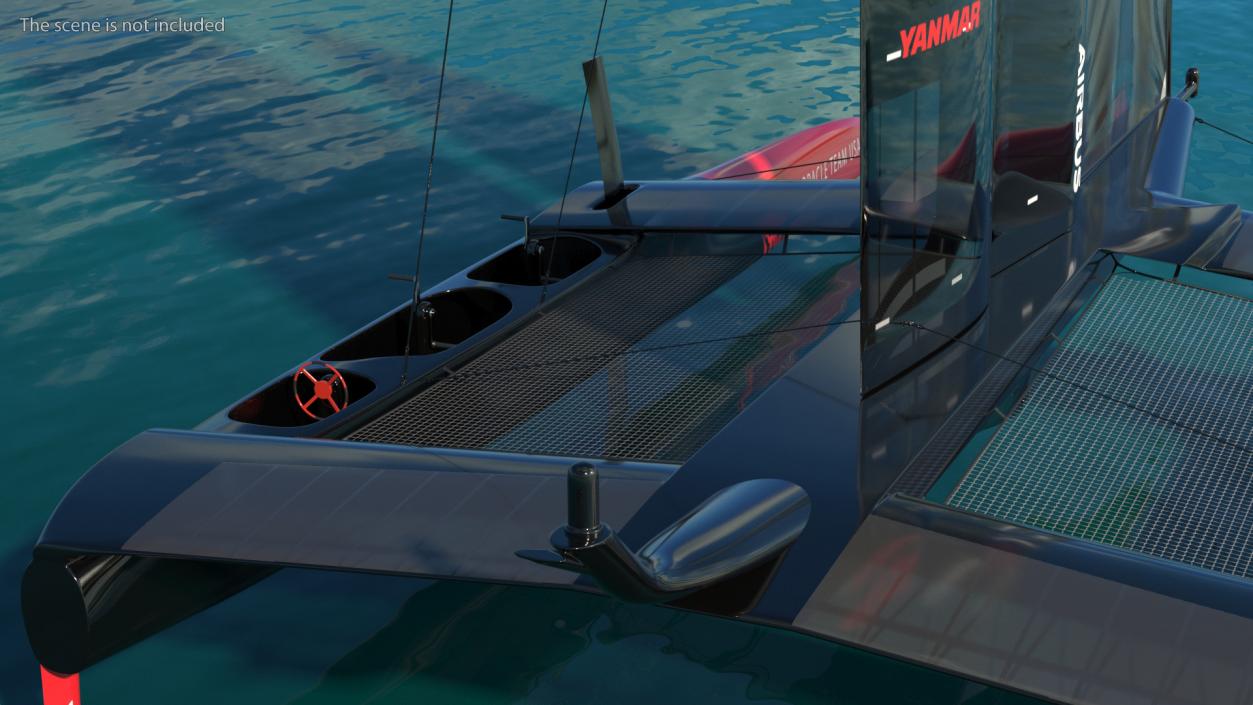 Americas Cup Race Yacht Oracle Team USA 3D model