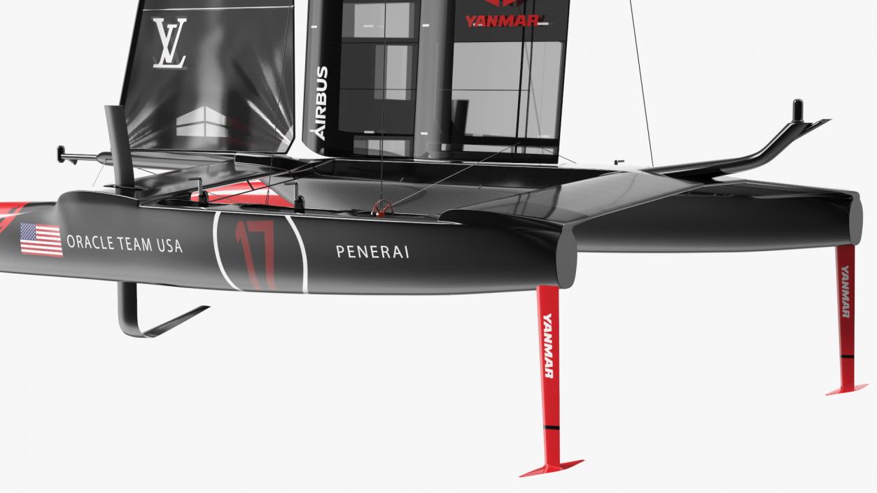 Americas Cup Race Yacht Oracle Team USA 3D model