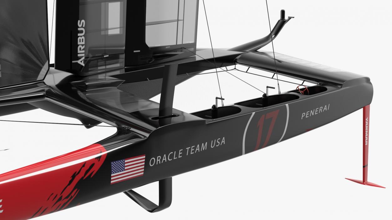 Americas Cup Race Yacht Oracle Team USA 3D model