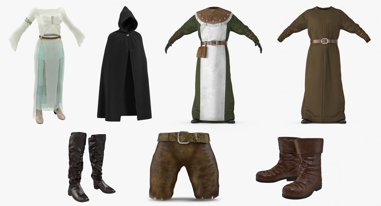 Medieval Clothes 3D Models Collection 3D