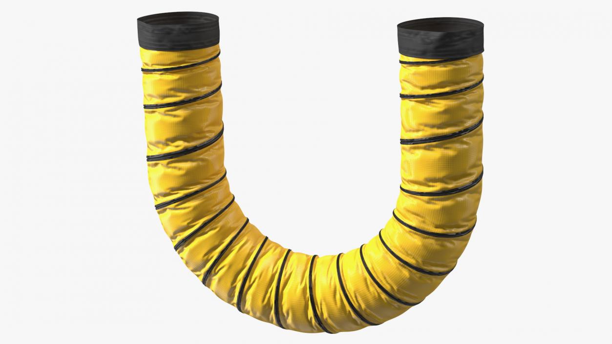 3D model Coated Fabric Ventilation Duct Hose