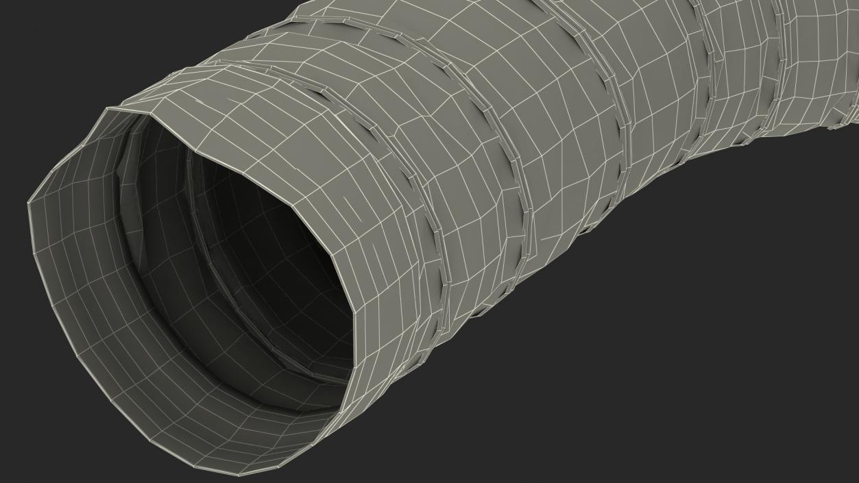 3D model Coated Fabric Ventilation Duct Hose