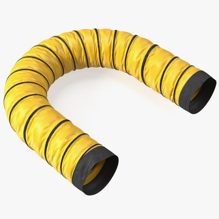 3D model Coated Fabric Ventilation Duct Hose