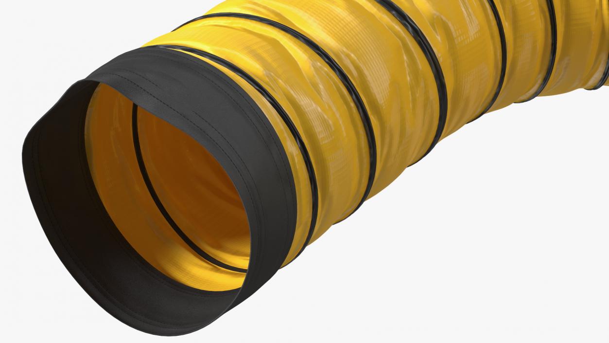 3D model Coated Fabric Ventilation Duct Hose