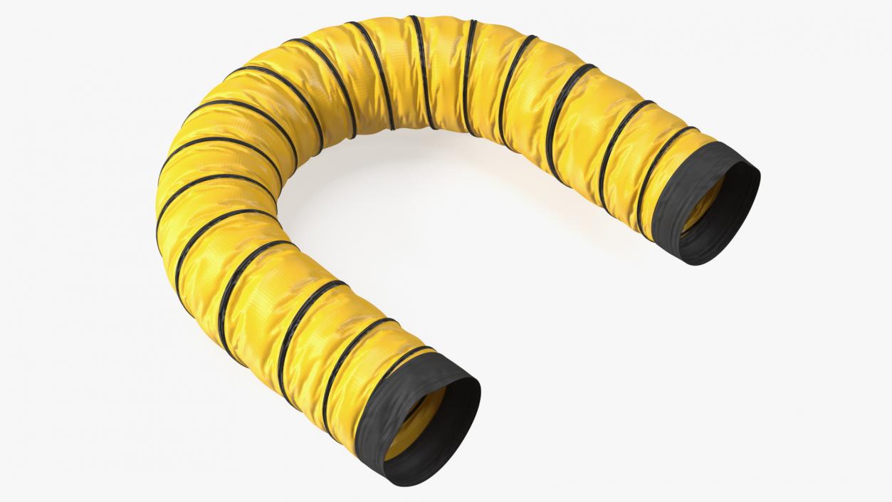 3D model Coated Fabric Ventilation Duct Hose