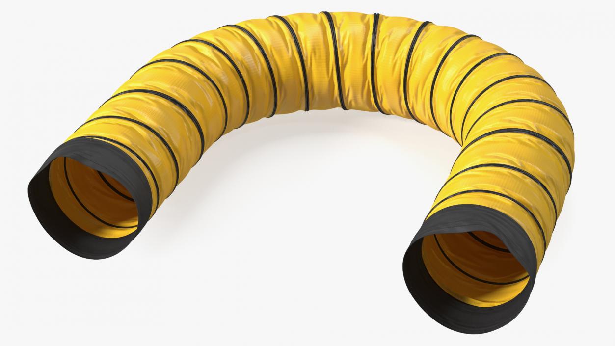 3D model Coated Fabric Ventilation Duct Hose