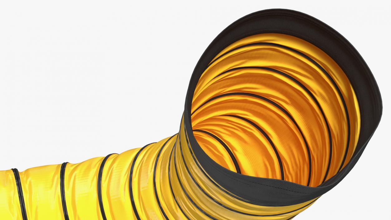 3D model Coated Fabric Ventilation Duct Hose