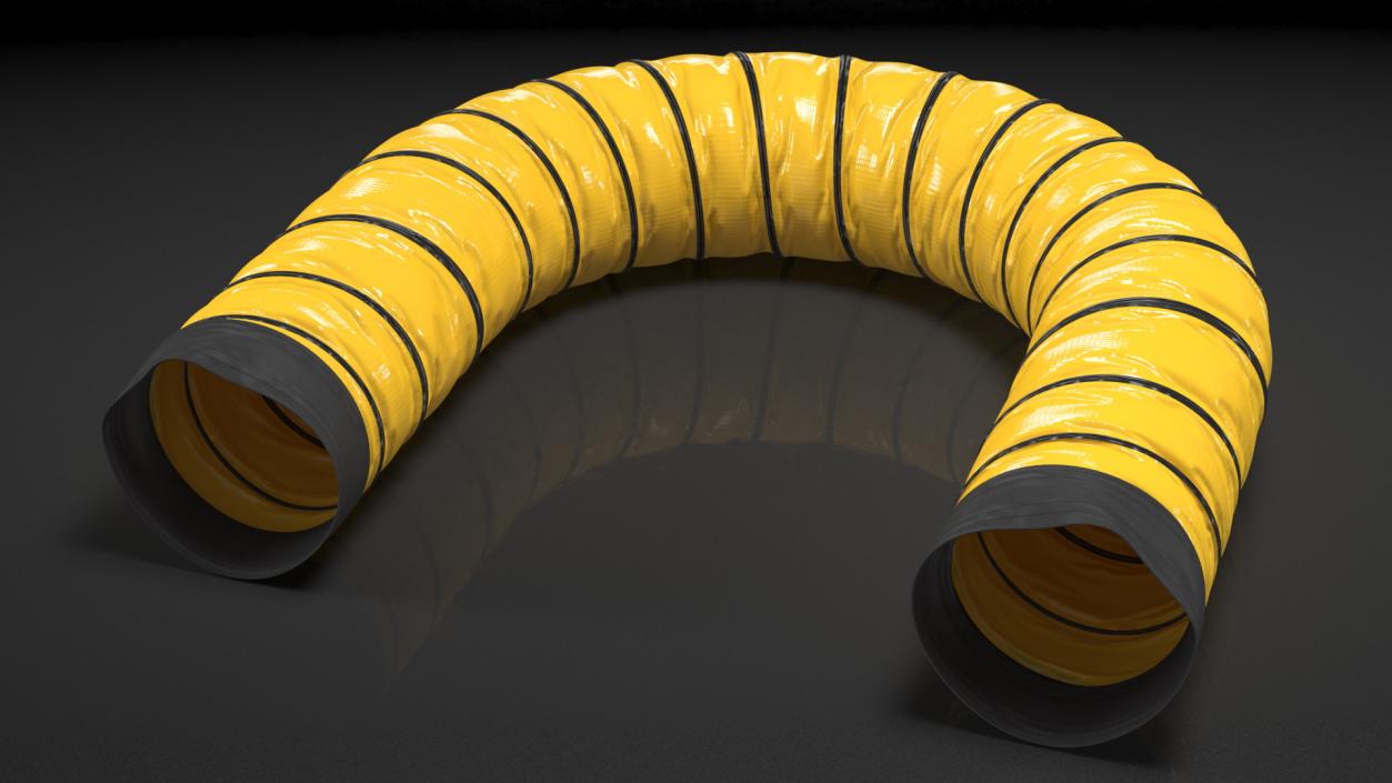 3D model Coated Fabric Ventilation Duct Hose