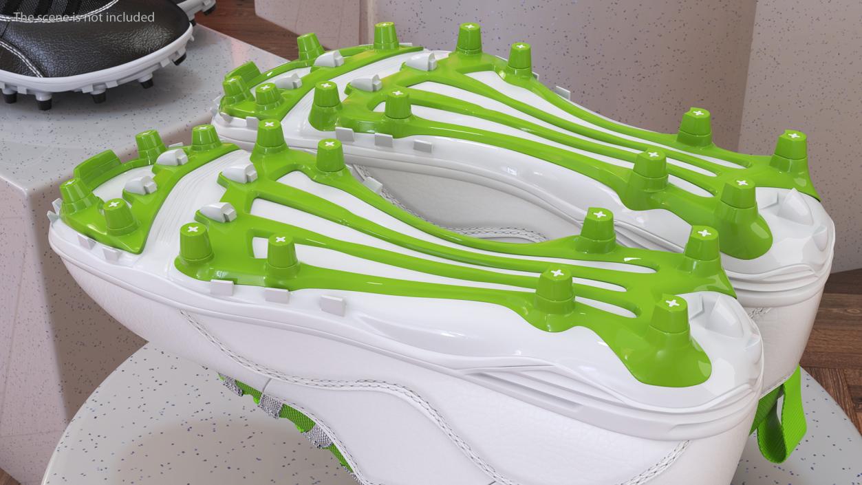 3D Baseball Cleats Green