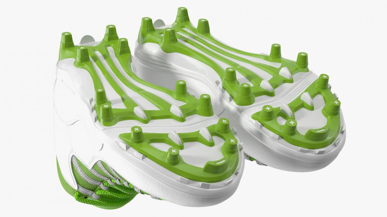 3D Baseball Cleats Green