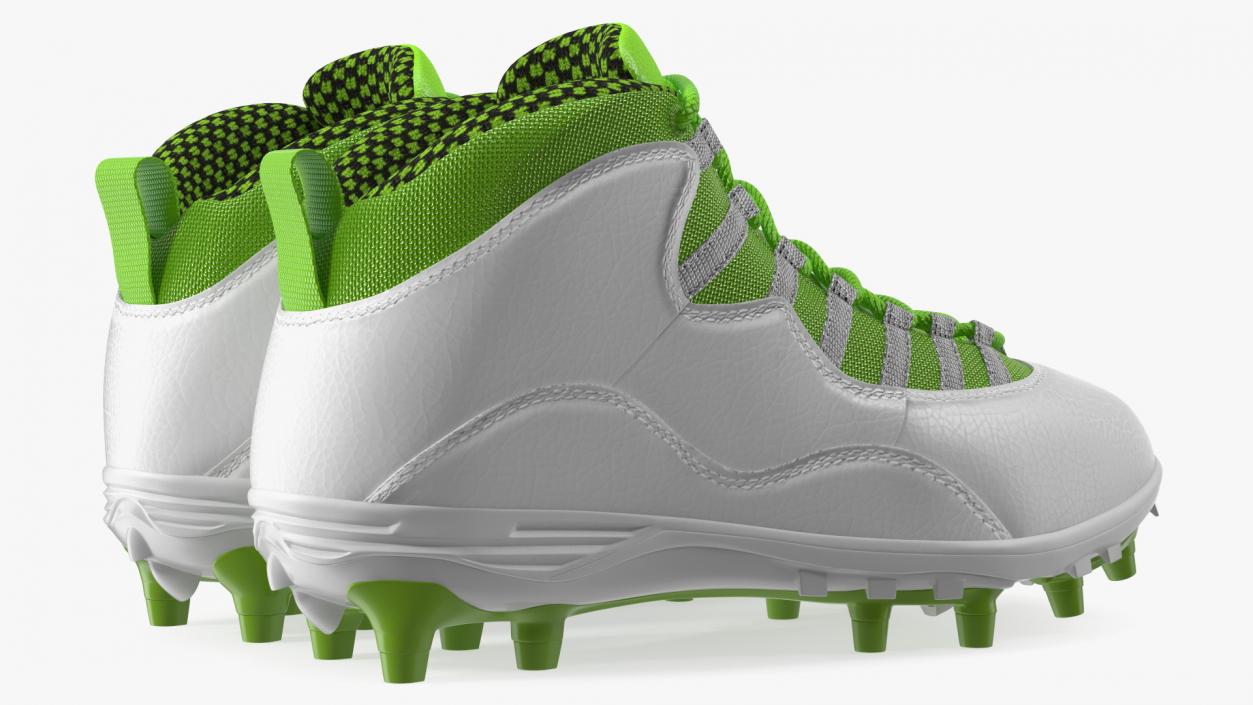 3D Baseball Cleats Green