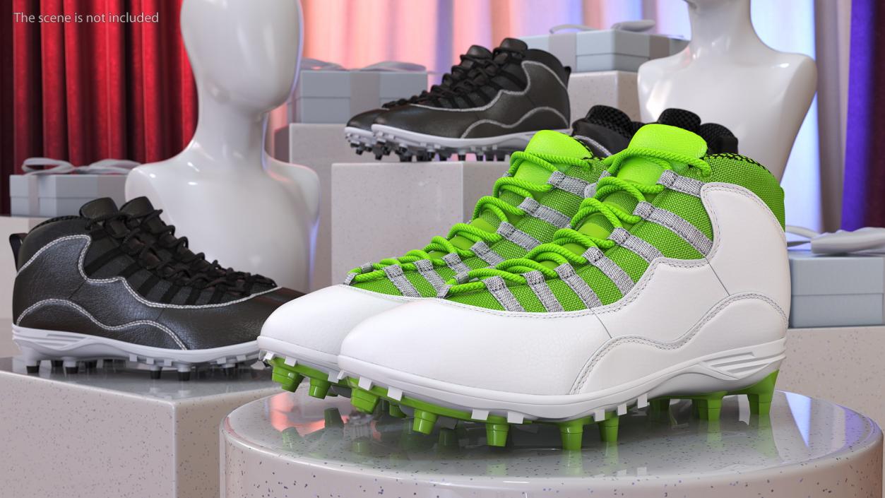 3D Baseball Cleats Green