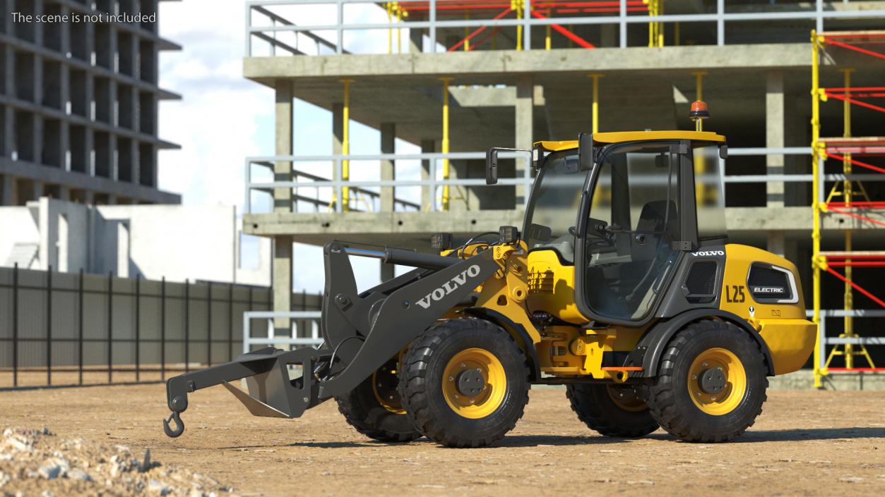 Volvo L25 Electric Loader with Material Handling Arm 3D