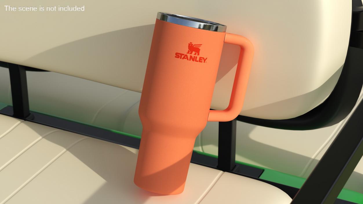 3D Travel Tumbler Quencher Stanley Orange Open model