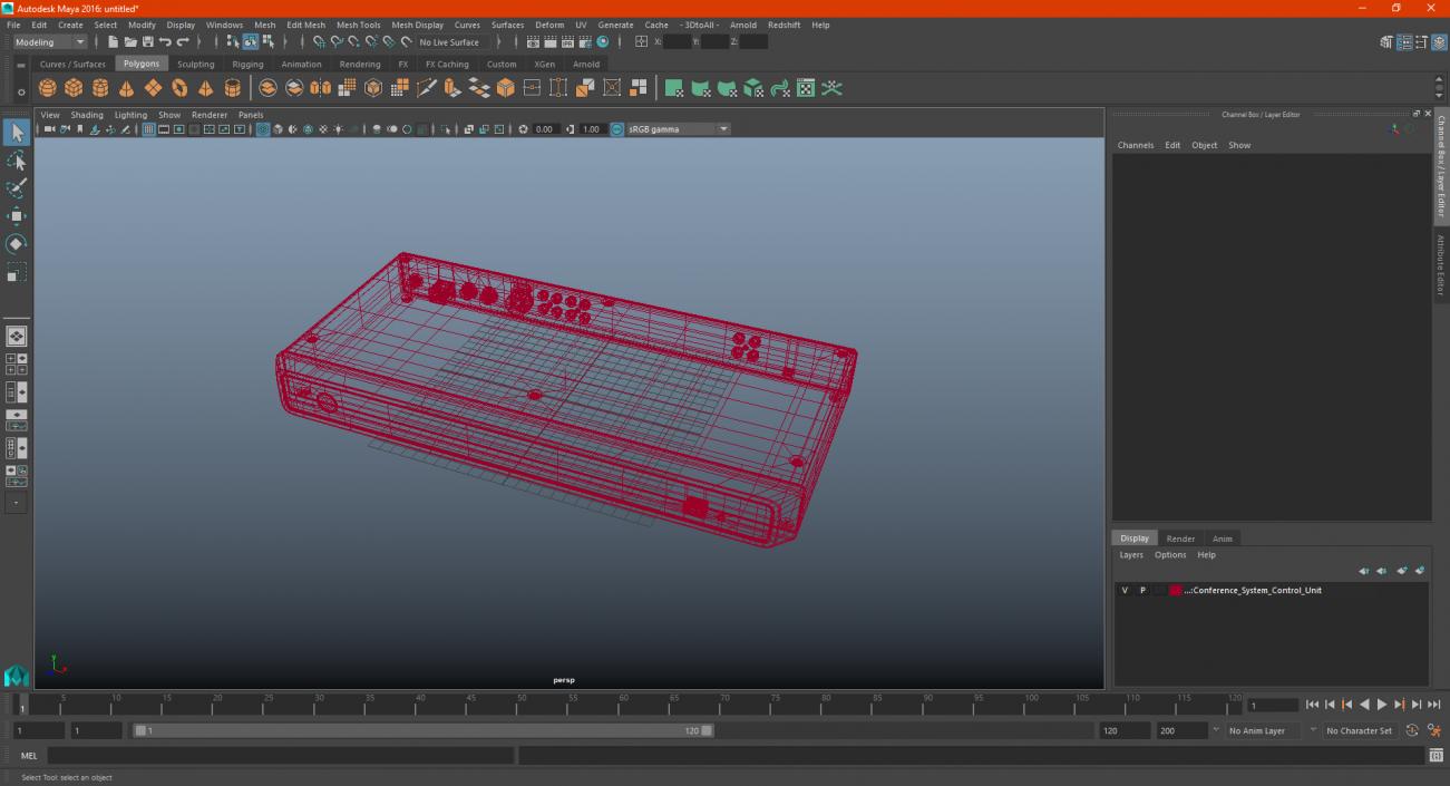 3D model Conference System Control Unit