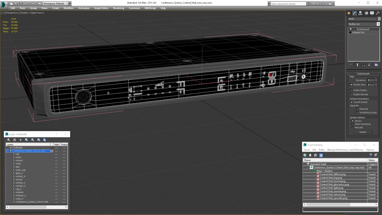 3D model Conference System Control Unit