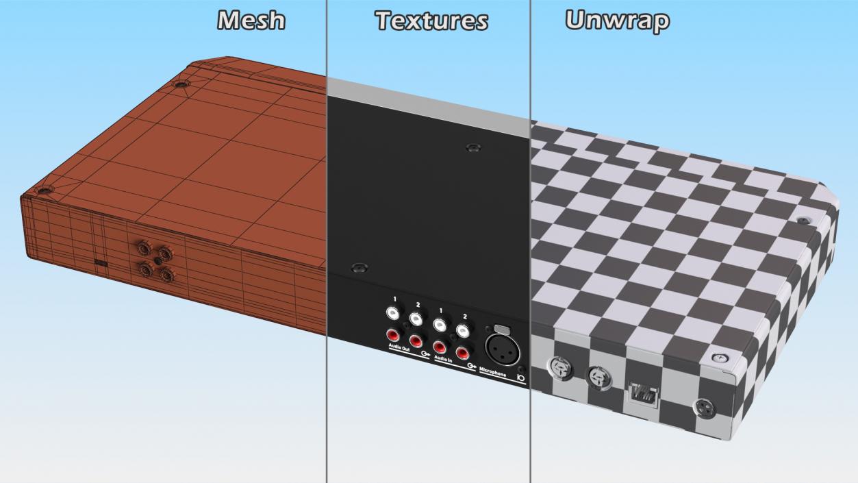 3D model Conference System Control Unit