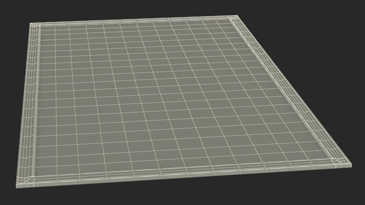 3D Meander Grey Rectangular Door Mats Fur model