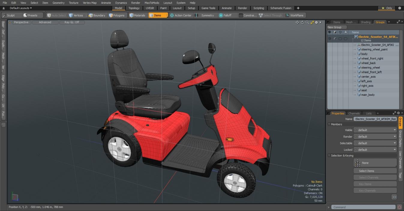 3D model Electric Scooter S4 AFIKIM Red