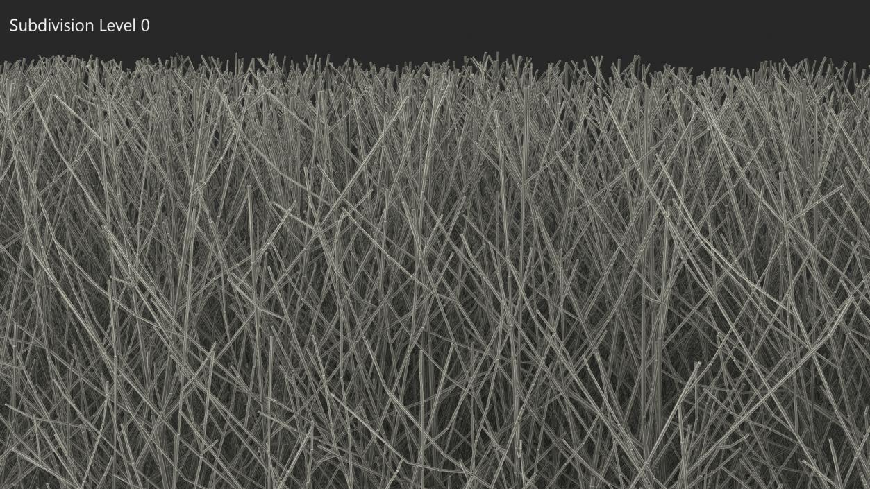 3D Shrub Branch Fence model