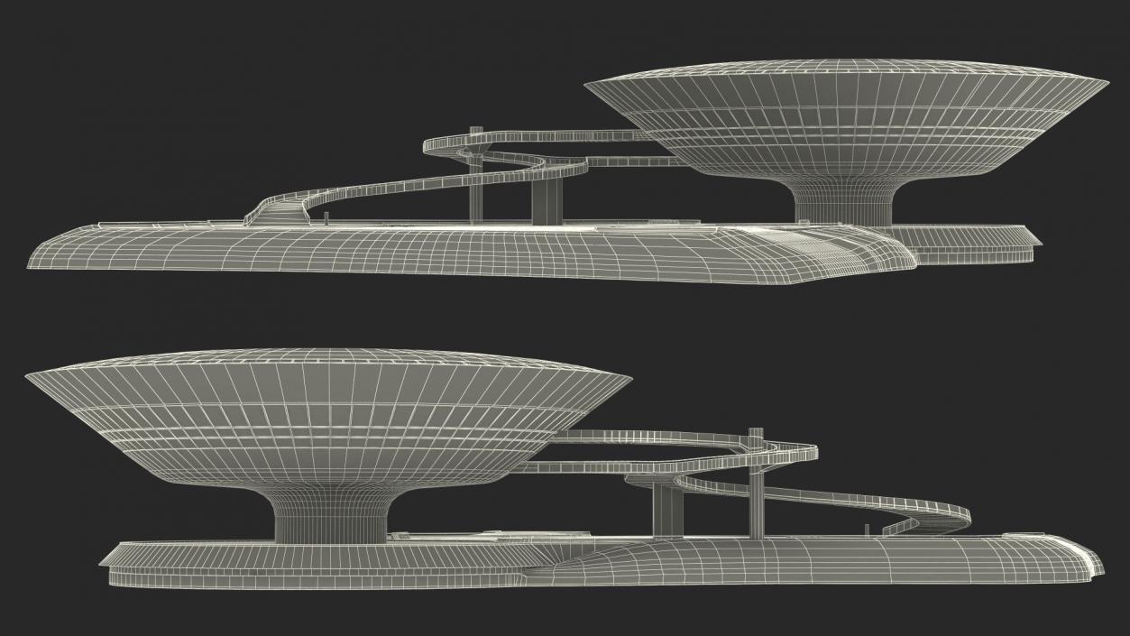 3D model Niteroi Contemporary Art Museum Building