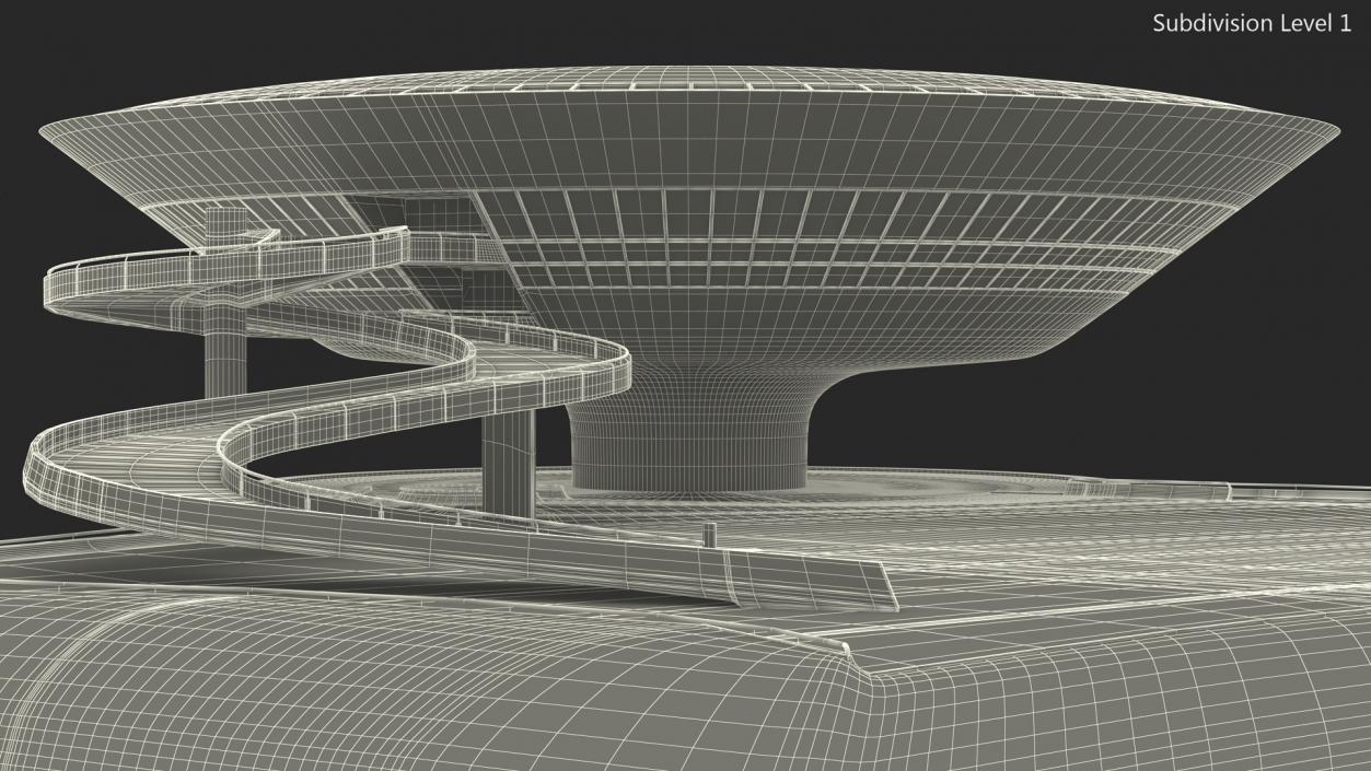 3D model Niteroi Contemporary Art Museum Building