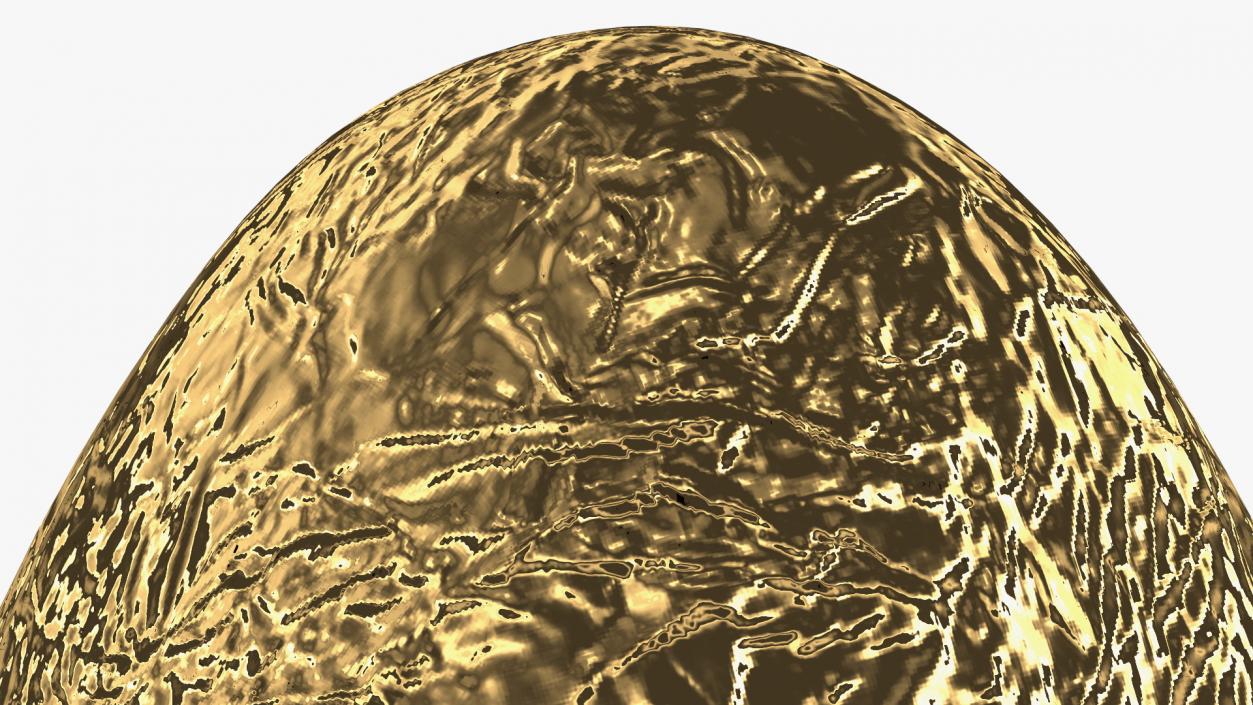 3D Foil Wrapped Chocolate Egg Gold