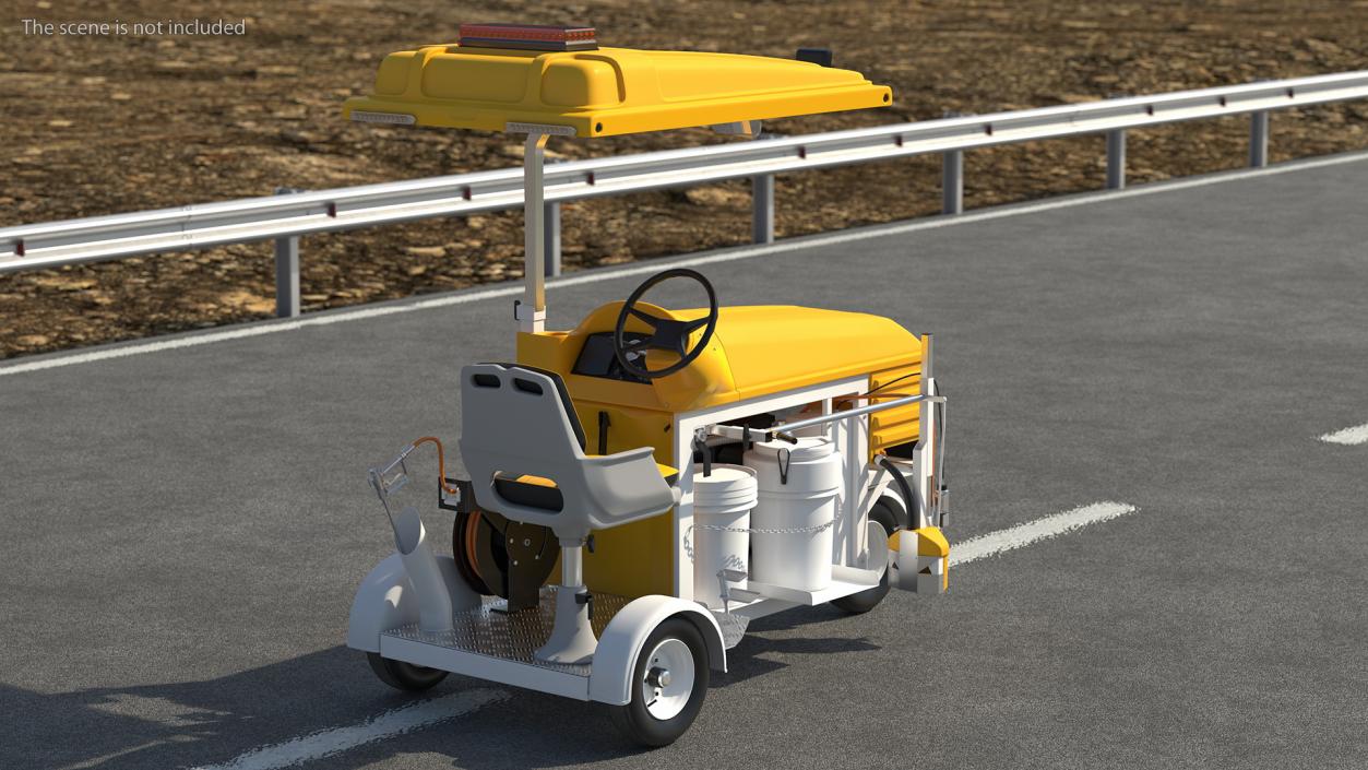 3D model Road Line Marking Machine