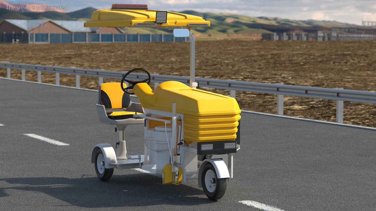 3D model Road Line Marking Machine