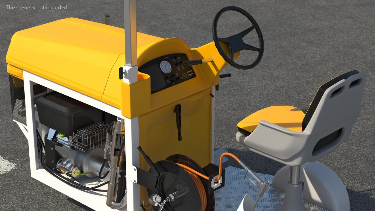 3D model Road Line Marking Machine