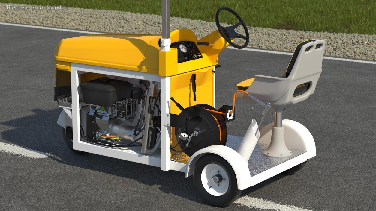 3D model Road Line Marking Machine