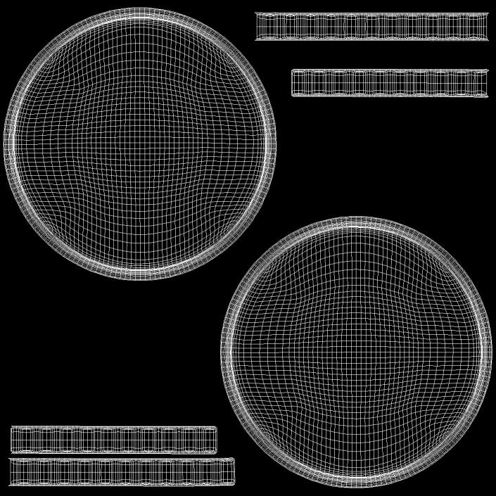 3D Golden Coins Stack model