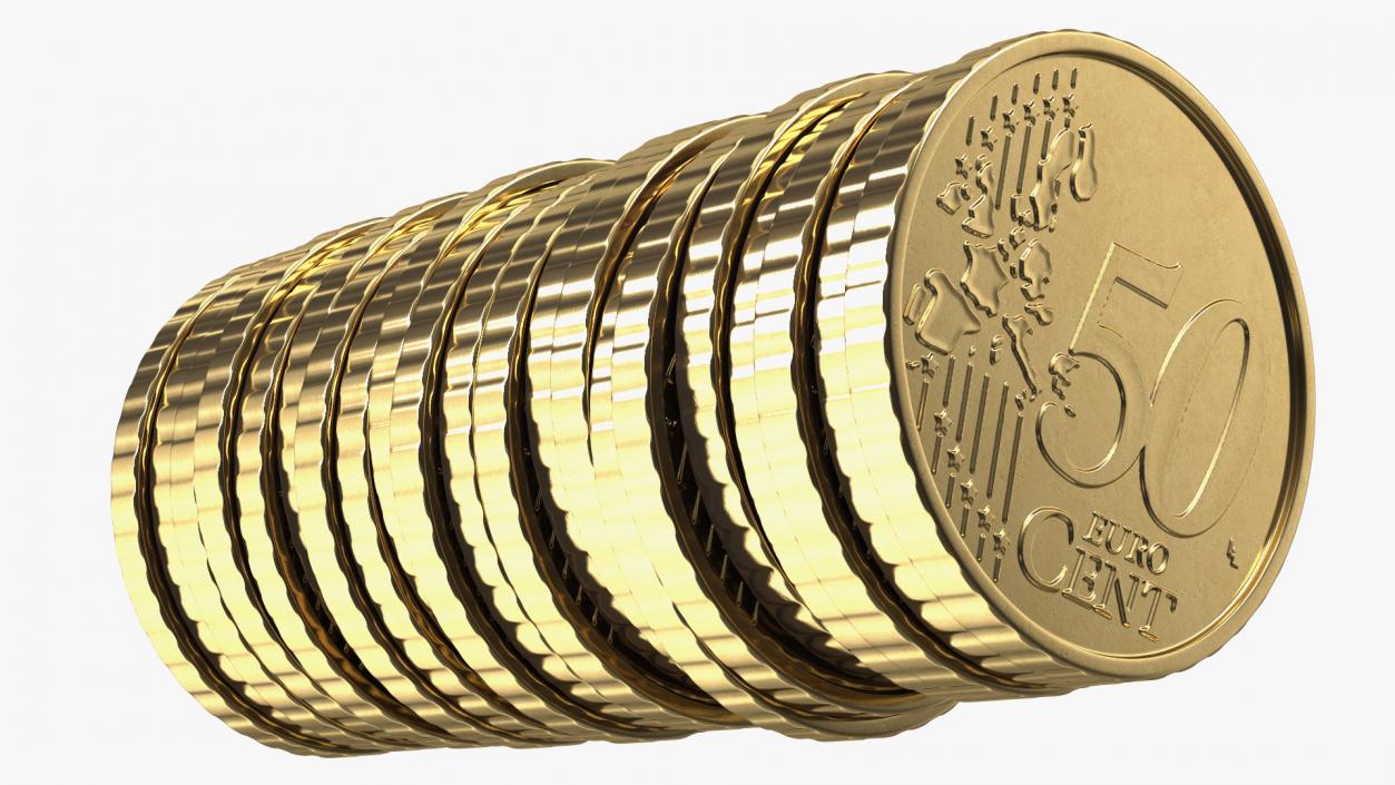 3D Golden Coins Stack model