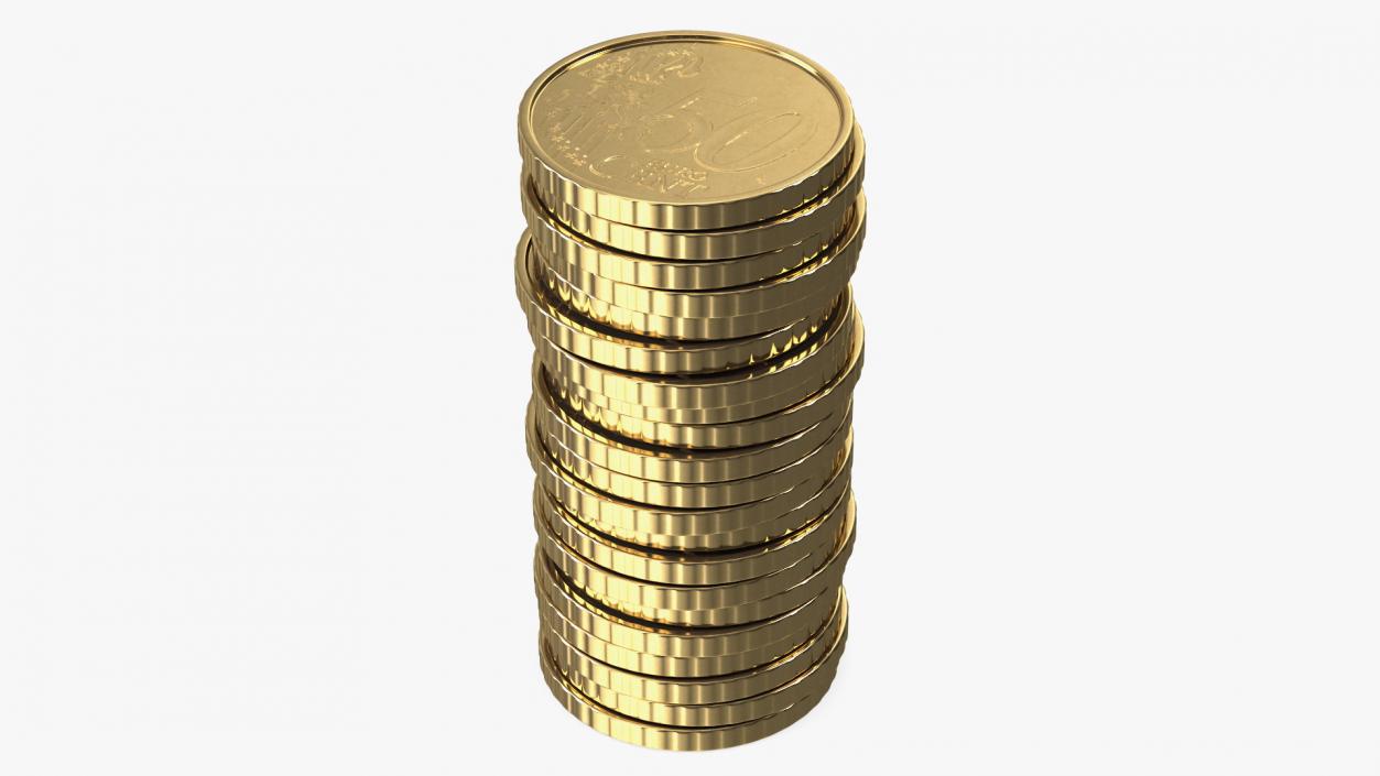 3D Golden Coins Stack model