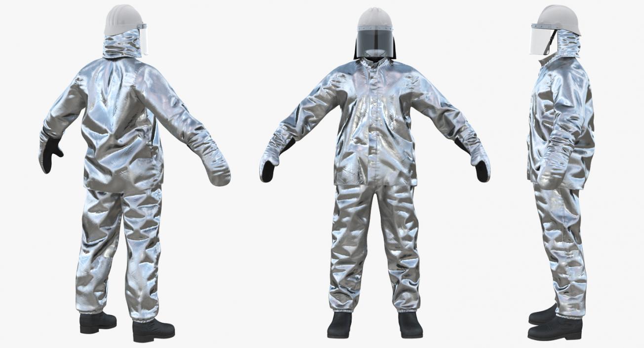 3D model Aluminized Fire Proximity Suit