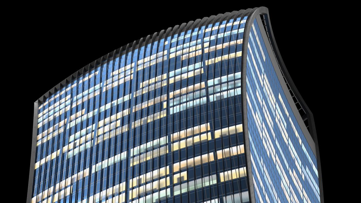 Commercial Skyscraper 20 Fenchurch Street Night Glow 3D