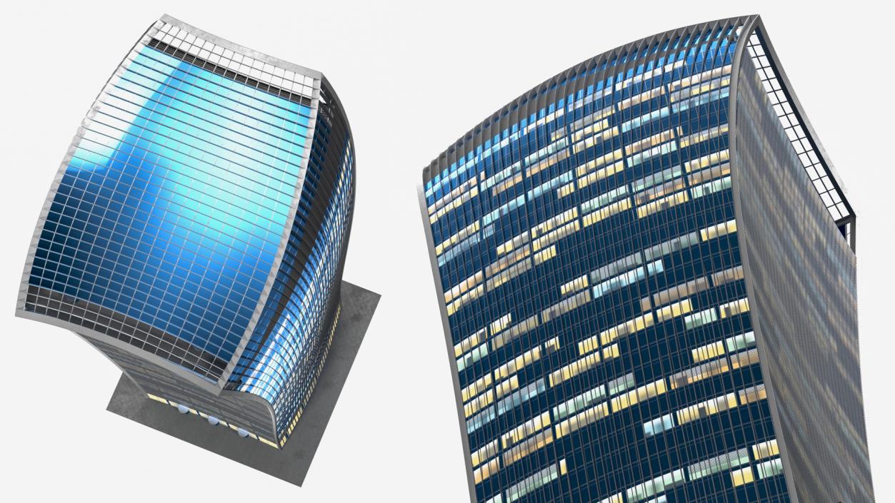 Commercial Skyscraper 20 Fenchurch Street Night Glow 3D