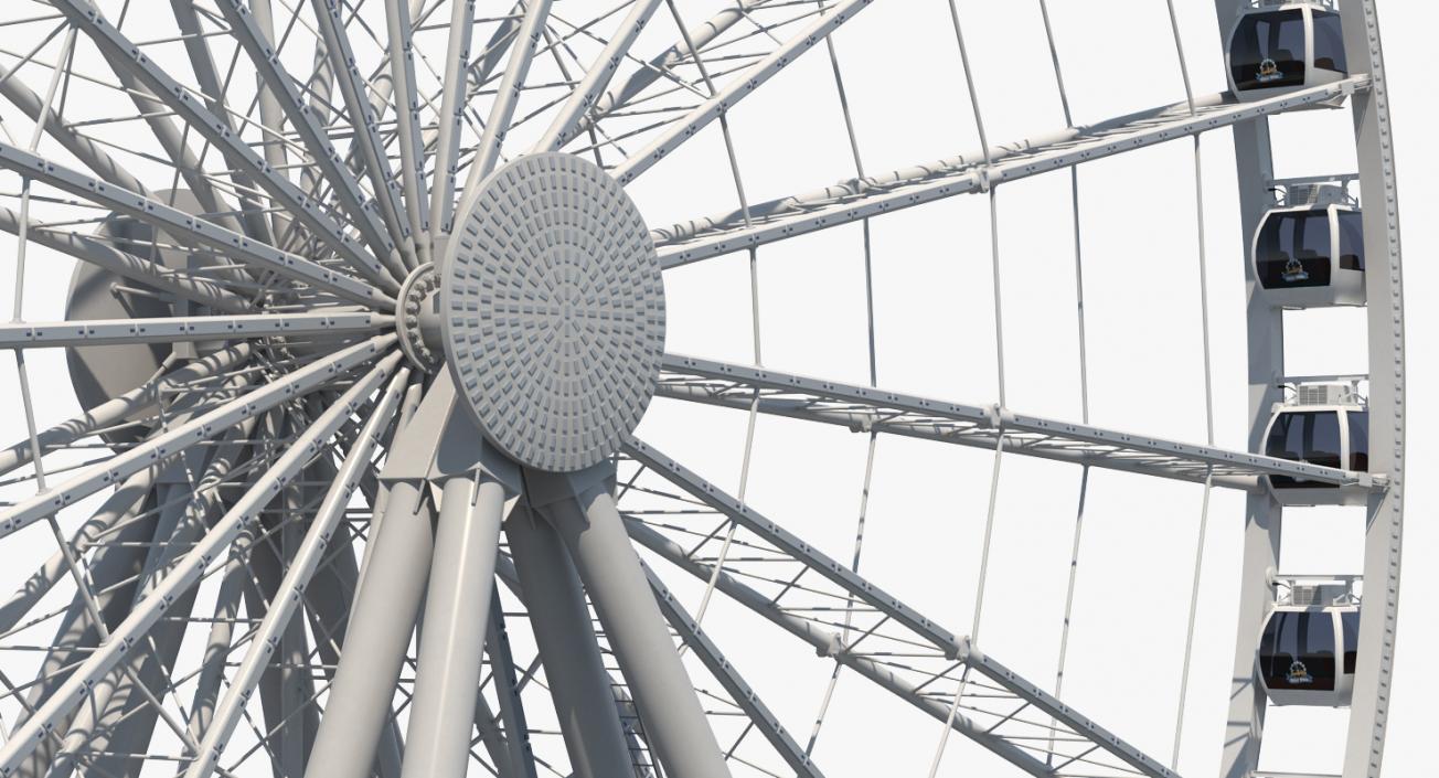 Seattle Great Ferris Wheel at Pier 3D model