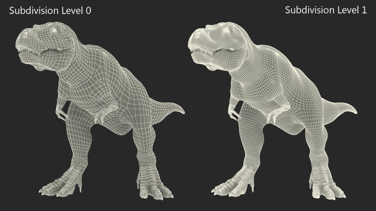 3D T Rex Roaring Animated Rigged for Cinema 4D model