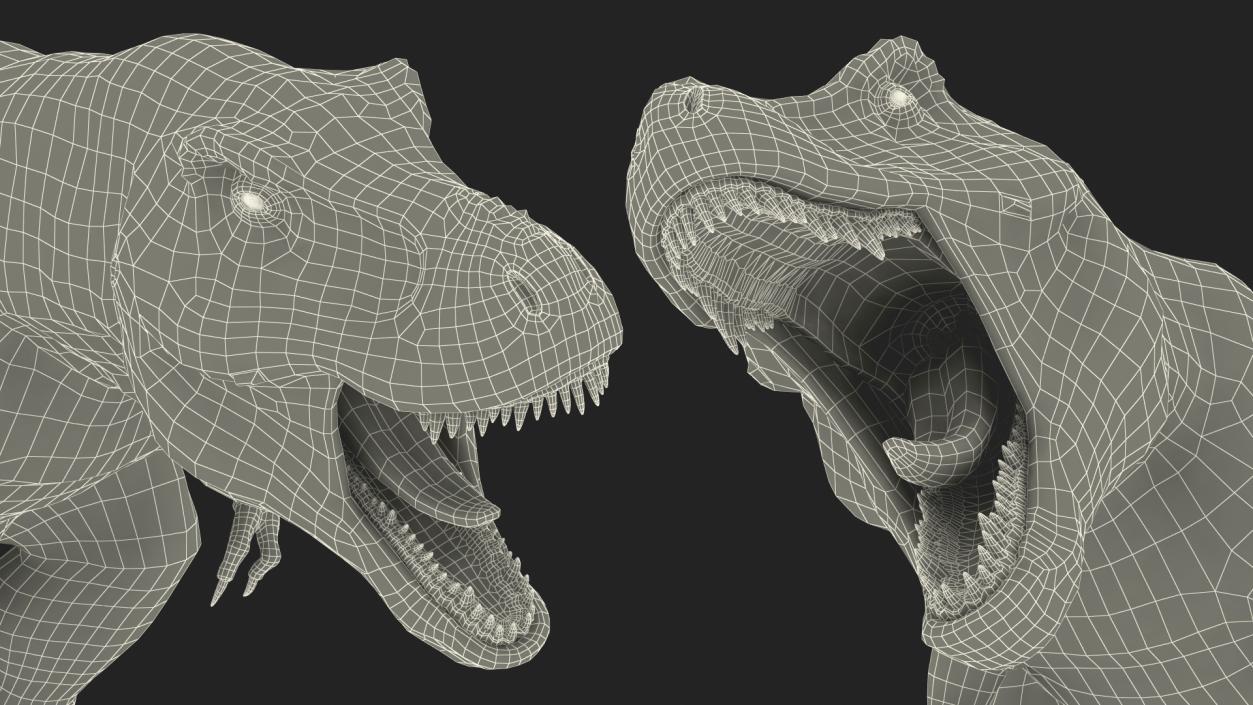 3D T Rex Roaring Animated Rigged for Cinema 4D model