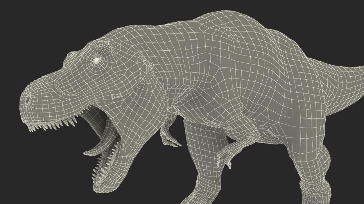 3D T Rex Roaring Animated Rigged for Cinema 4D model