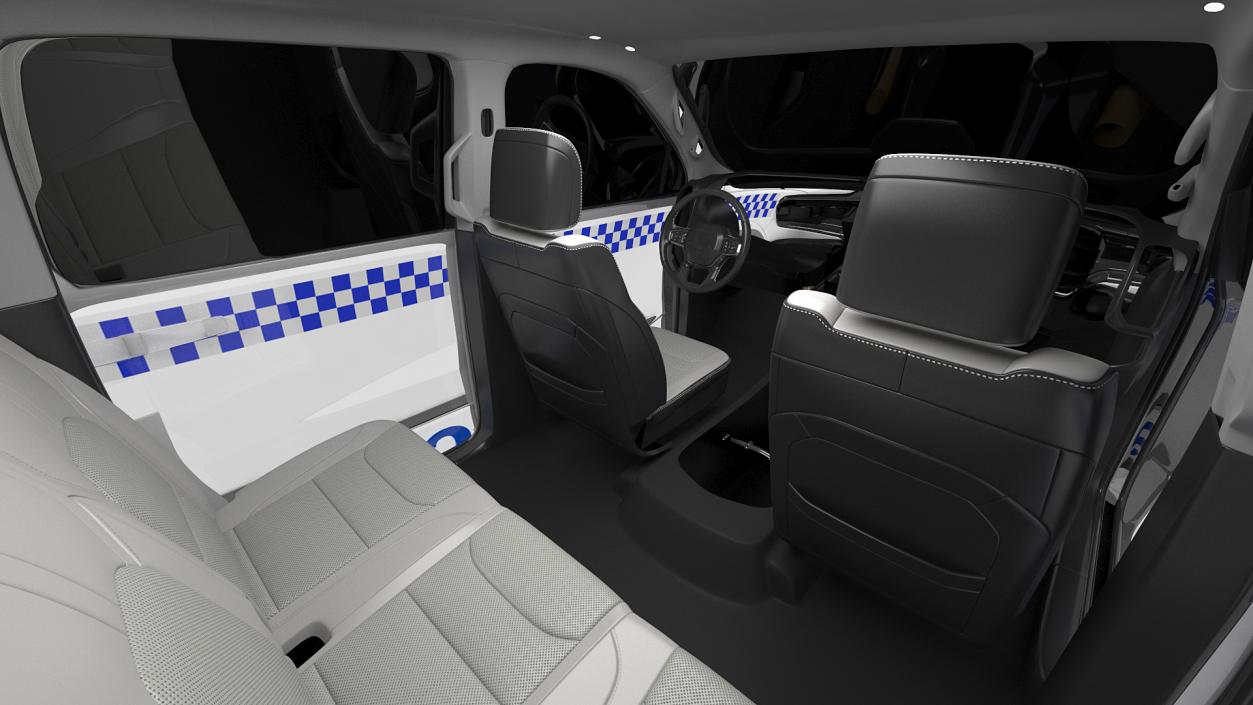 Police Paddy Wagon Simple Interior 3D model