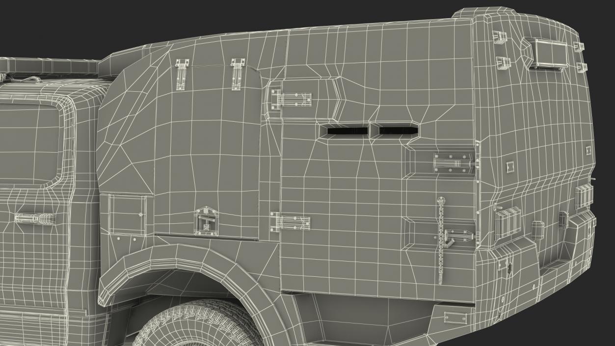 Police Paddy Wagon Simple Interior 3D model