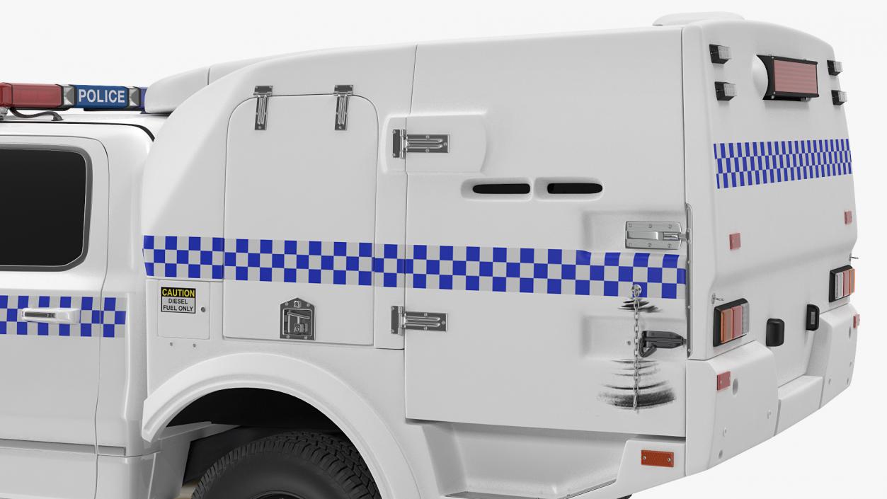 Police Paddy Wagon Simple Interior 3D model