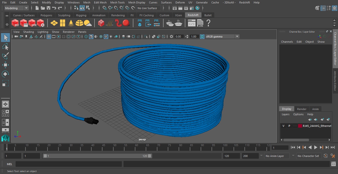 3D RJ45 24AWG Ethernet Network Cable model