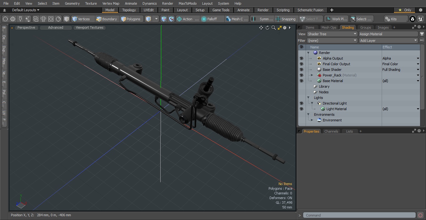 Power Steering Rack 3D model