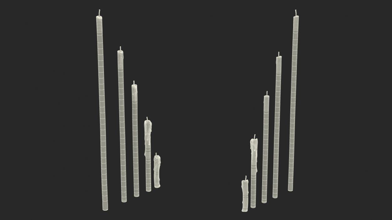 Orthodox Church Wax Candles 3D