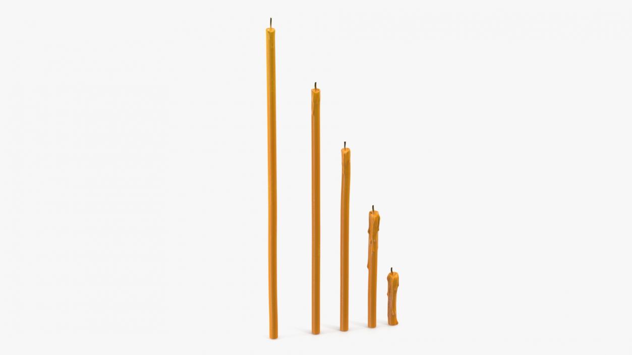 Orthodox Church Wax Candles 3D