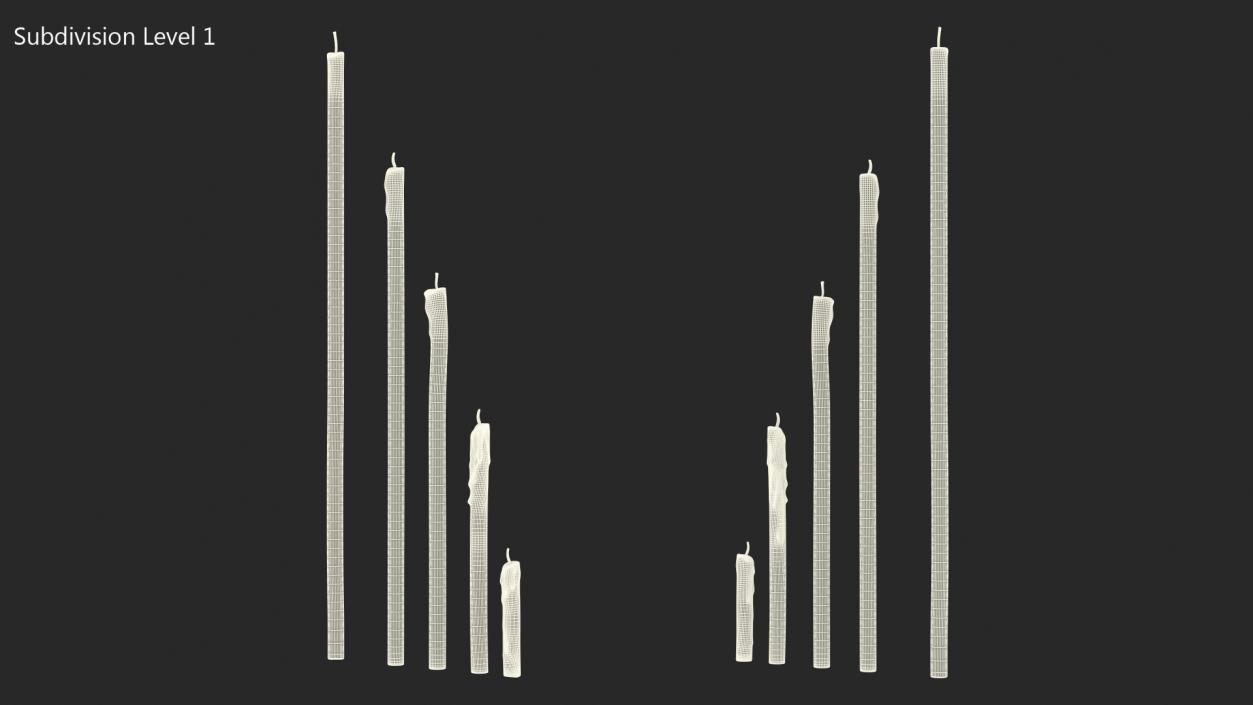 Orthodox Church Wax Candles 3D